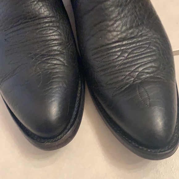 Nocona black men’s cowboy boots 12A 11C 10.5D - Picture 3 of 8